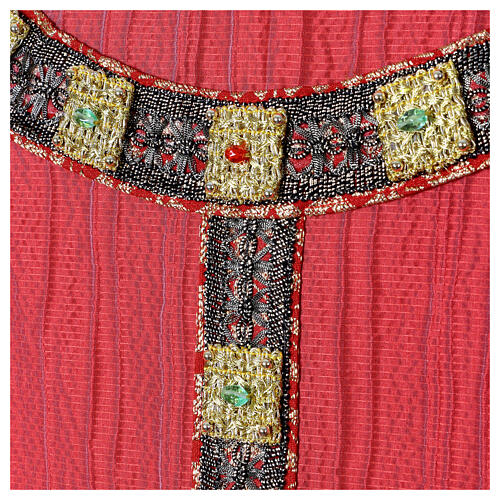 Striped Como silk chasuble by Vebi Confezioni 3