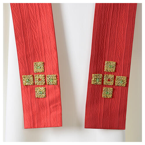 Striped Como silk chasuble by Vebi Confezioni 12