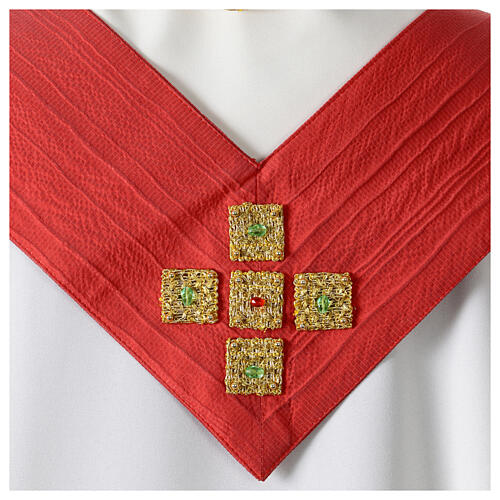 Striped Como silk chasuble by Vebi Confezioni 14
