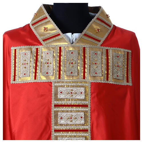 Tau cross chasuble in shantung silk by Vebi Confezioni 2