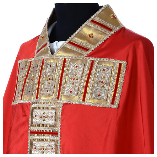 Tau cross chasuble in shantung silk by Vebi Confezioni 6