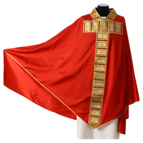 Tau cross chasuble in shantung silk by Vebi Confezioni 7