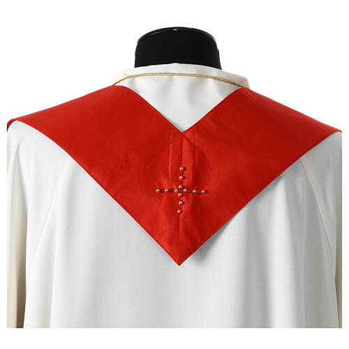Tau cross chasuble in shantung silk Vebi Confezioni 12