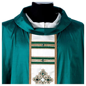 Chasuble soie pallium gemme et passementerie française Vebi Confezioni