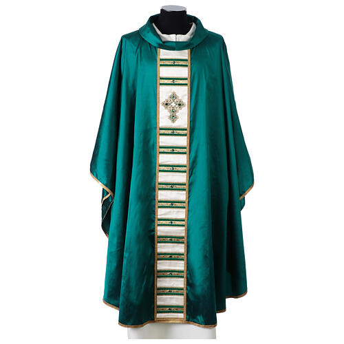 Chasuble soie pallium gemme et passementerie française Vebi Confezioni 1