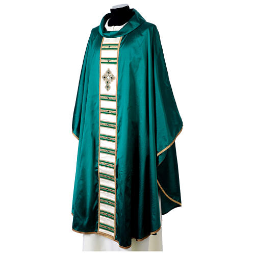 Chasuble soie pallium gemme et passementerie française Vebi Confezioni 4