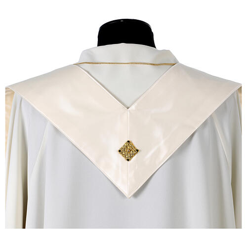 Silk satin chasuble with gold and black trimmings Vebi Confezioni 12