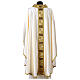 Silk satin chasuble with gold and black trimmings Vebi Confezioni s7