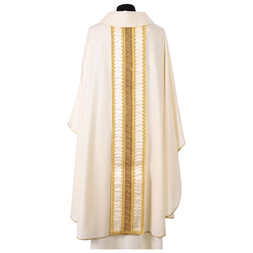 Wool chasuble with hand-painted oval image of Merciful Jesus by Vebi Confezioni 8