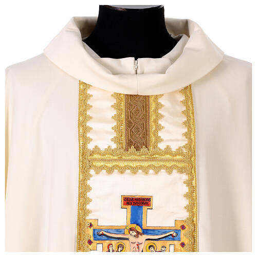 Chasuble laine avec ovale Christ Miséricordieux peint à la main Vebi ...