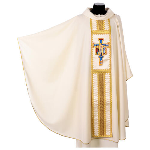 Chasuble laine avec ovale Christ Miséricordieux peint à la main Vebi ...