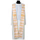 Chasuble rayures or broderie croix Gamma lurex s15
