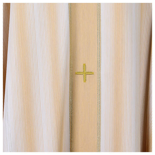 Casula linhas ouro bordado cruz Gamma lurex 8