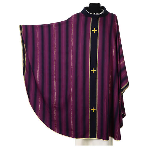 Casula linhas ouro bordado cruz Gamma lurex 9