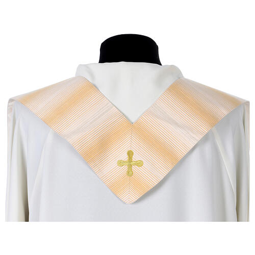 Casula linhas ouro bordado cruz Gamma lurex 19