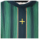Gold striped chasuble with Gamma lurex cross embroidery s3