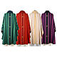 Gold striped chasuble with Gamma lurex cross embroidery s13