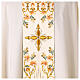 Chasuble bande centrale broderie florale 100% laine Gamma s2