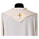 Chasuble bande centrale broderie florale 100% laine Gamma s12