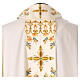 Chasuble with floral embroidery galoon 100% wool Gamma s8
