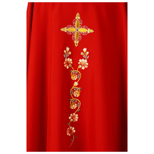 Casula croce ricami floreali Gamma 5