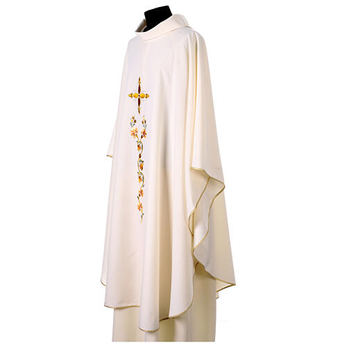 Casula croce ricami floreali Gamma 6
