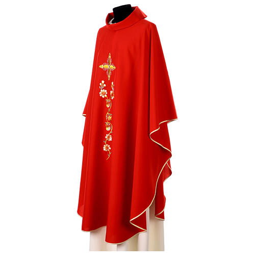 Chasuble cross with floral embroidery, Gamma 4