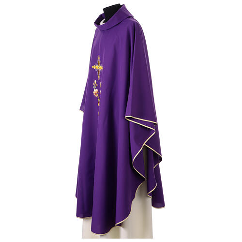 Chasuble cross with floral embroidery, Gamma 8