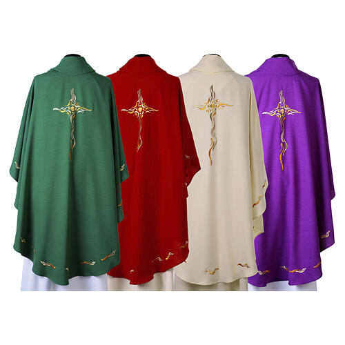 Chasuble with wavy decorations, 100% polyester 9