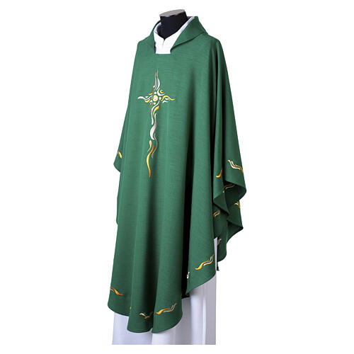 Chasuble with wavy decorations 100% polyester 2