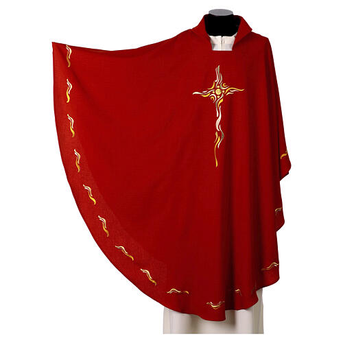 Chasuble with wavy decorations 100% polyester 4