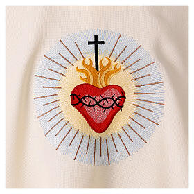 Chasuble with Sacred Heart embroidery in gold thread