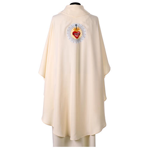 Chasuble Sacred Heart gold thread embroidery 4