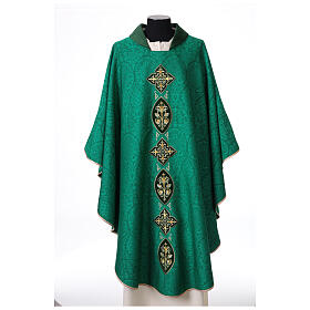 Chasuble damas col et applications velours