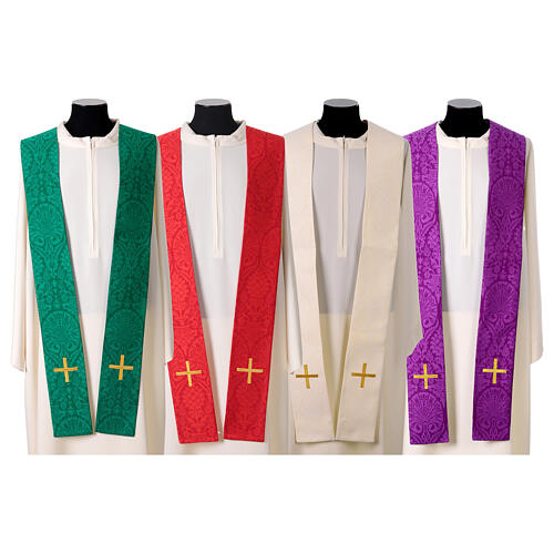 Chasuble damas col et applications velours 14