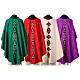 Chasuble damas col et applications velours s13