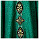 Damask chasuble with velvet collar and applications s3