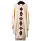 Damask chasuble with velvet collar and applications s7