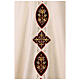 Damask chasuble with velvet collar and applications s8