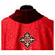 Damask chasuble with velvet collar and applications s12