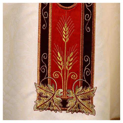 Chasuble with IHS, wheat, grapes and cross 4