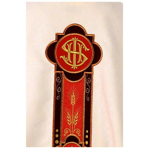 Chasuble with IHS, wheat, grapes and cross 9