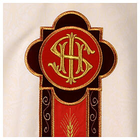 Chasuble IHS blé raisin croix