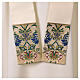 Chasuble with floral orphrey and golden IHS s10