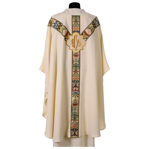 Chasuble with golden floral galloon and paschal lamb 7