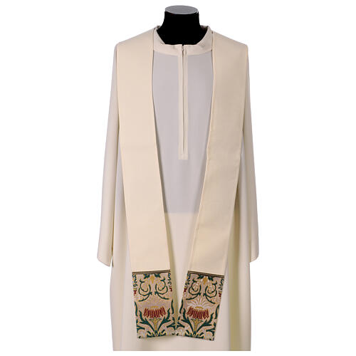 Chasuble galon floral doré agneau pascal 9