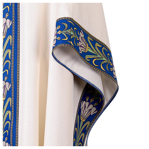 Marian chasuble with lily orphreys 4