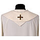 Chasuble blanche applications or et cristaux s10