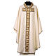 White chasuble with gold and crystal applications s1