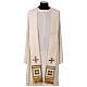 White chasuble with gold and crystal applications s8